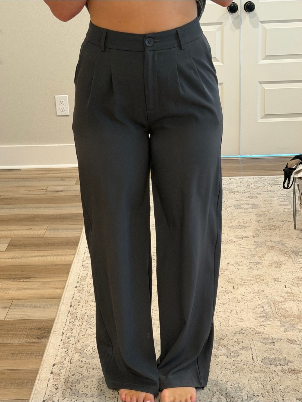 Princess Polly Archer Pants Dark Grey
